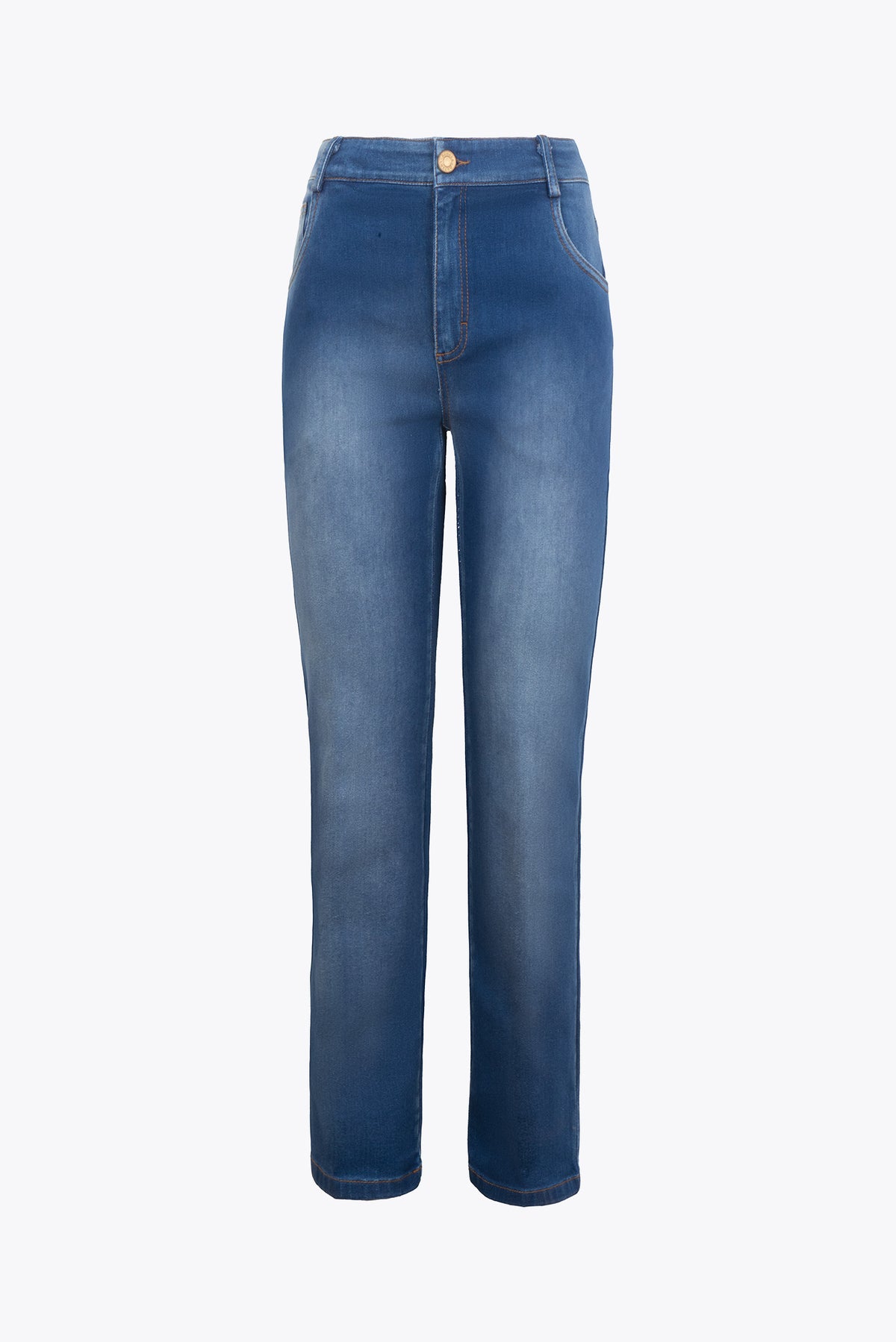 Jean Cecil Leg Crop Azul