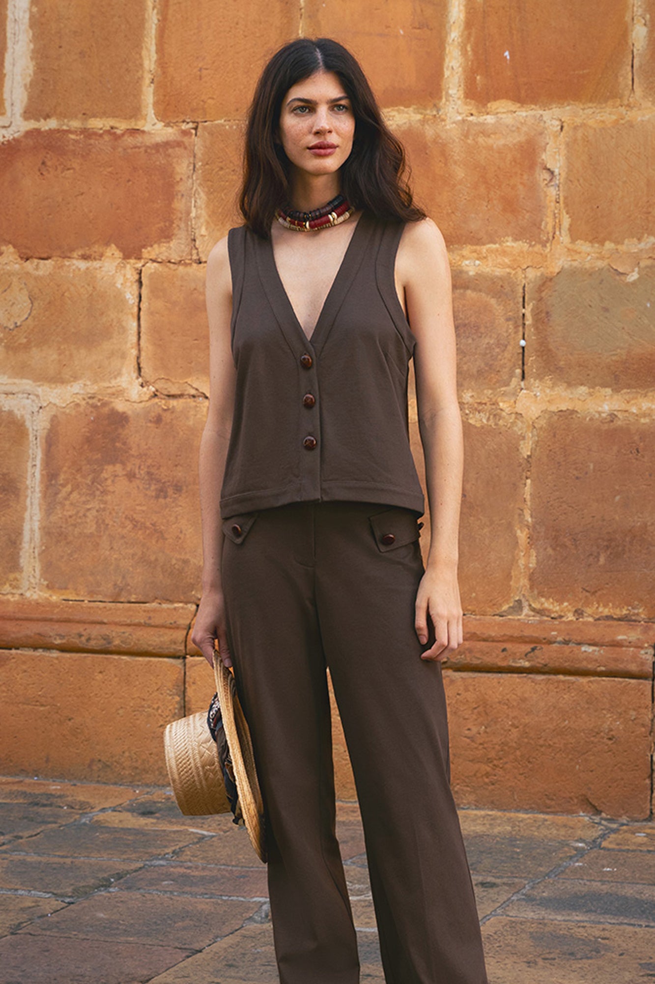 Blusa Aliana Earthy Brown