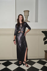 Vestido Mila Plateado