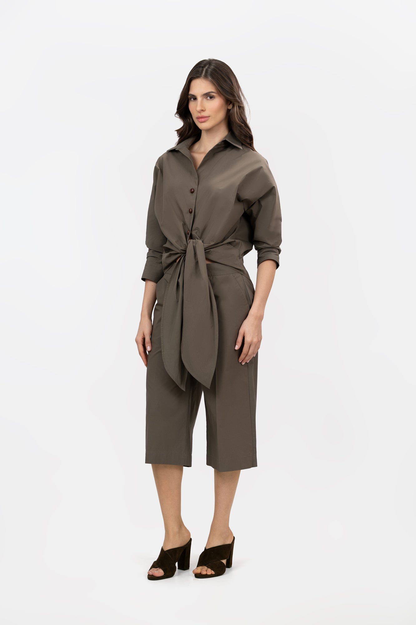 Camisa Veta Taupe
