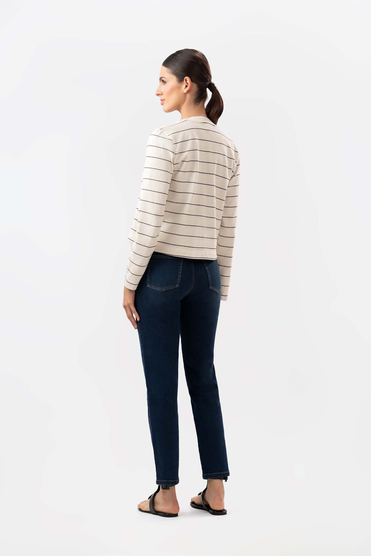 Jean Cecil Leg Crop Azul Oscuro
