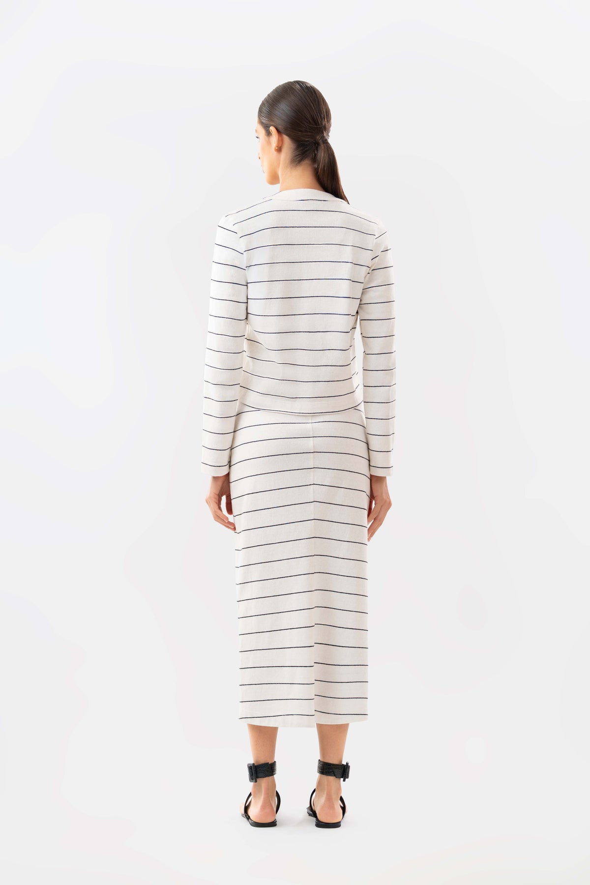 Falda Alix Rayas Negro Ivory