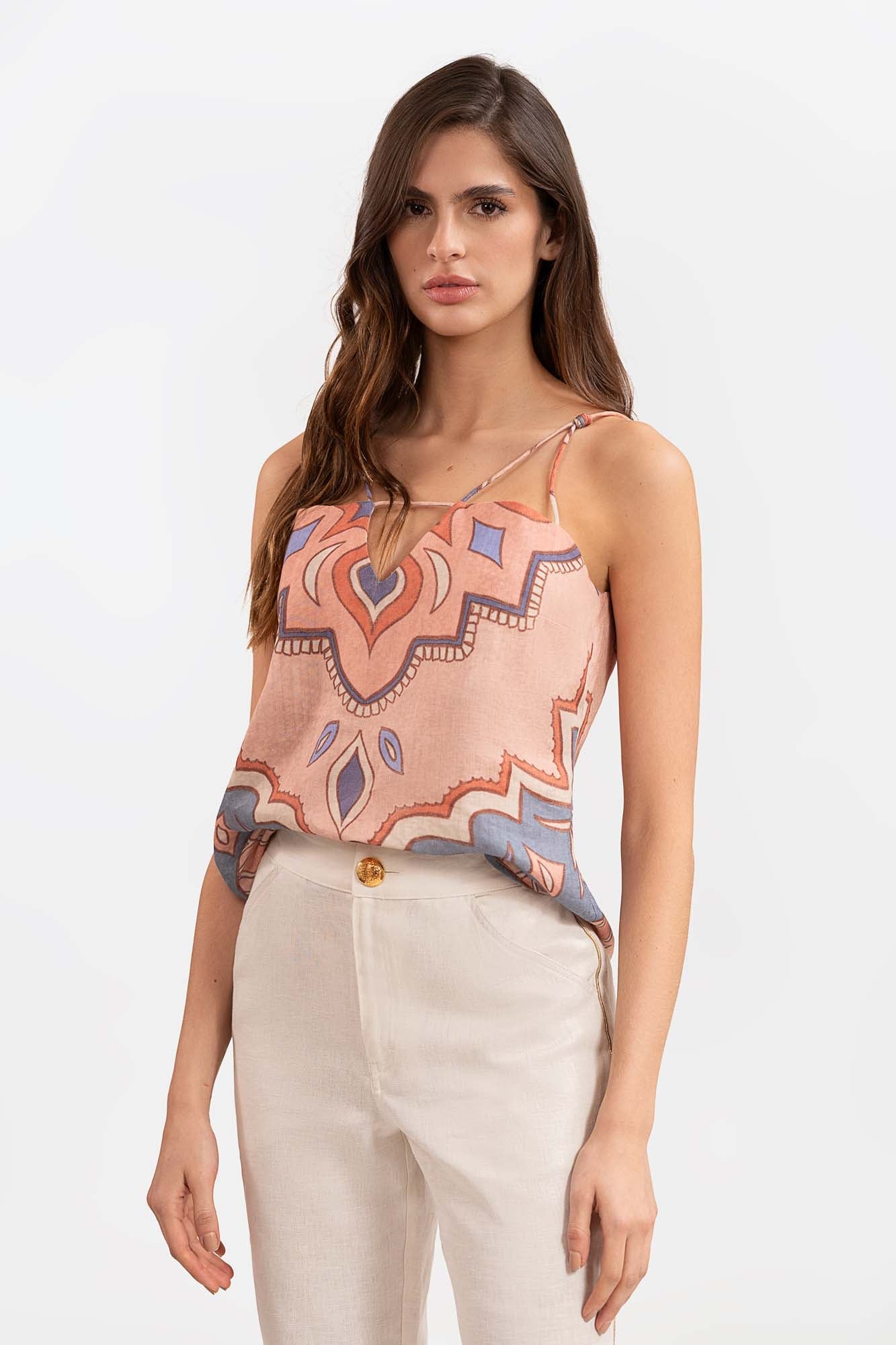 Blusa Capella Rosado Azul