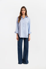 Camisa Celeste Azul Claro