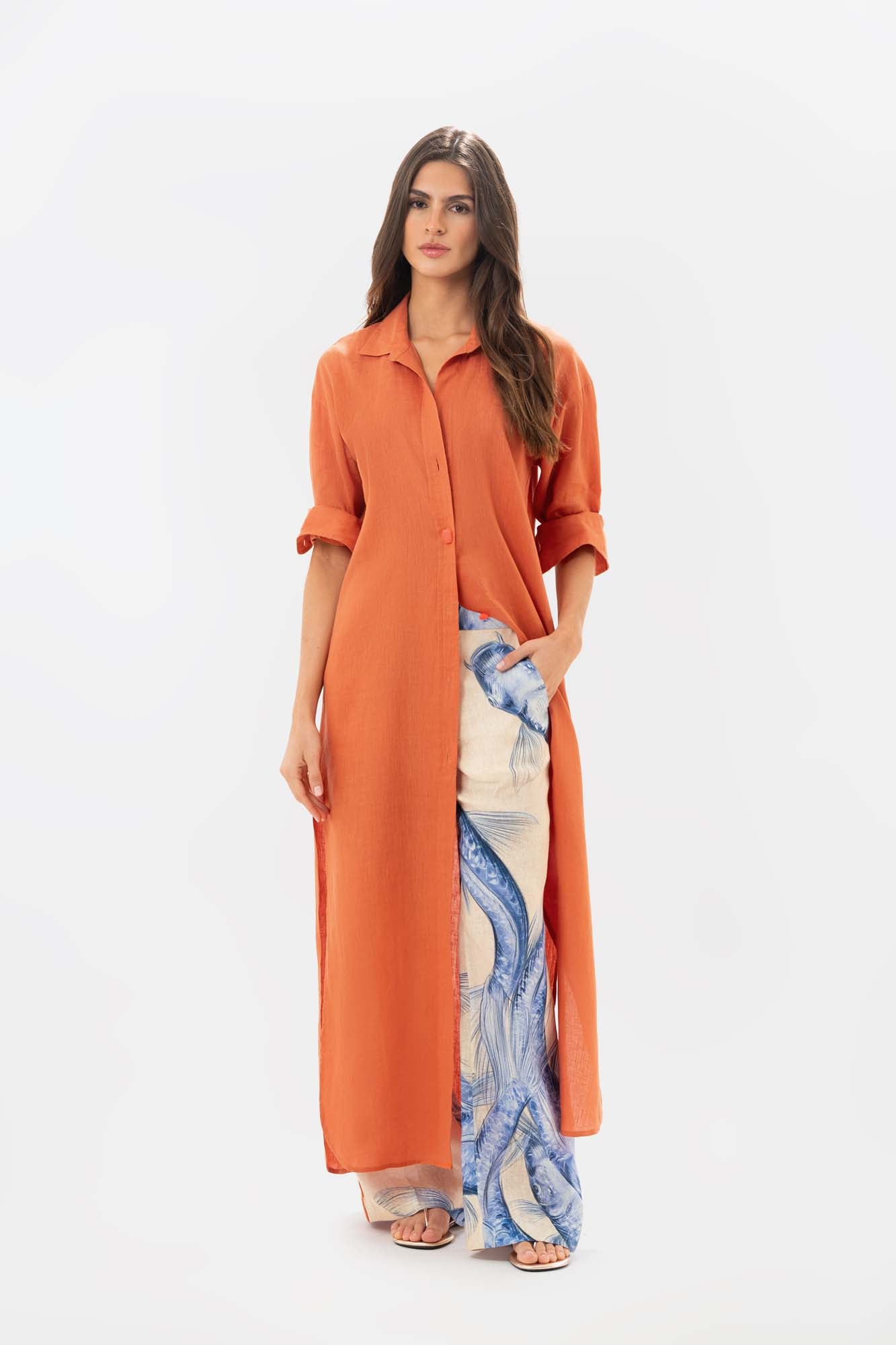 Vestido Deriva Solar Orange