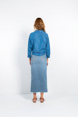 Camisa Halen Tencel Azul