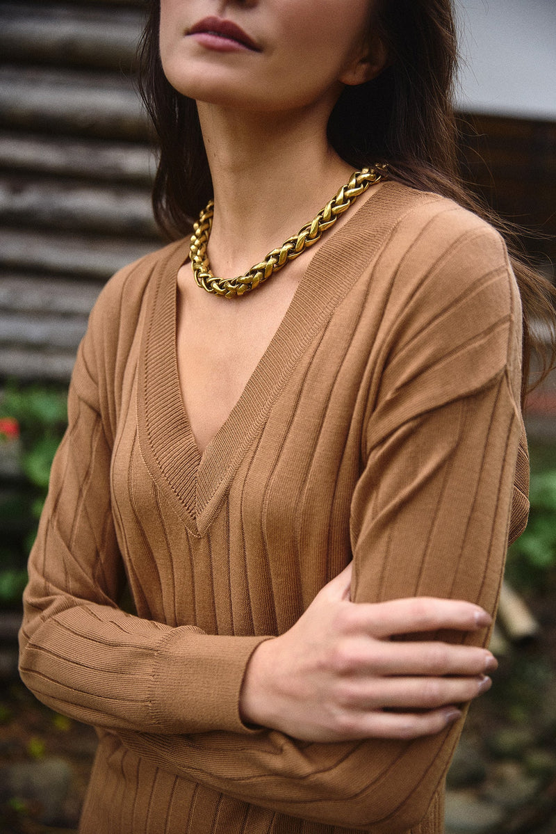 Vestido Latido Camel