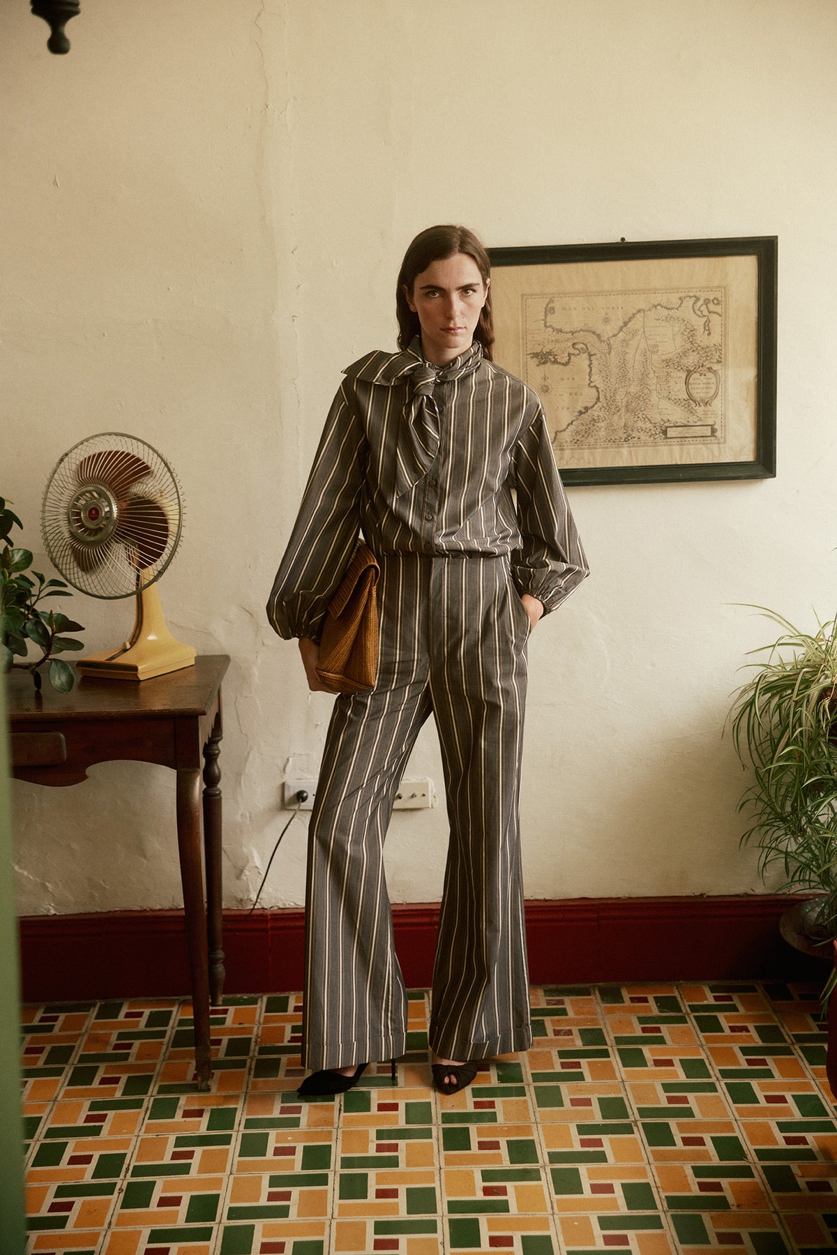 Camisa Savia Rayas Gris
