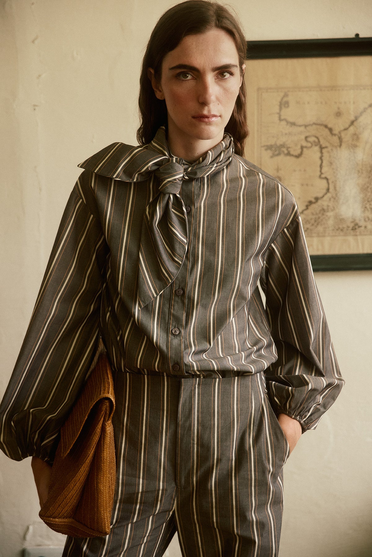 Camisa Savia Rayas Gris