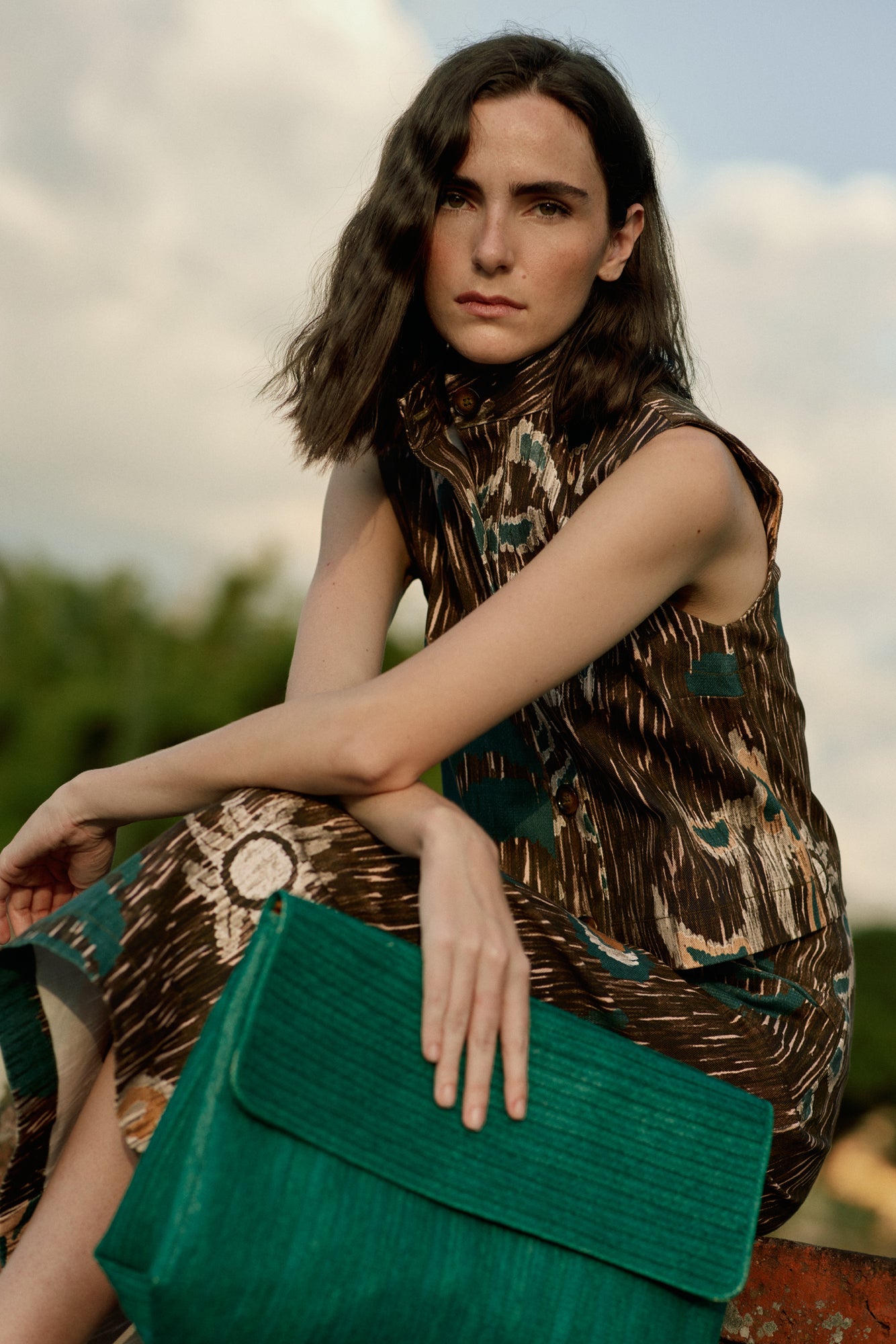 Chaleco Cumbre Jungle Brown Print