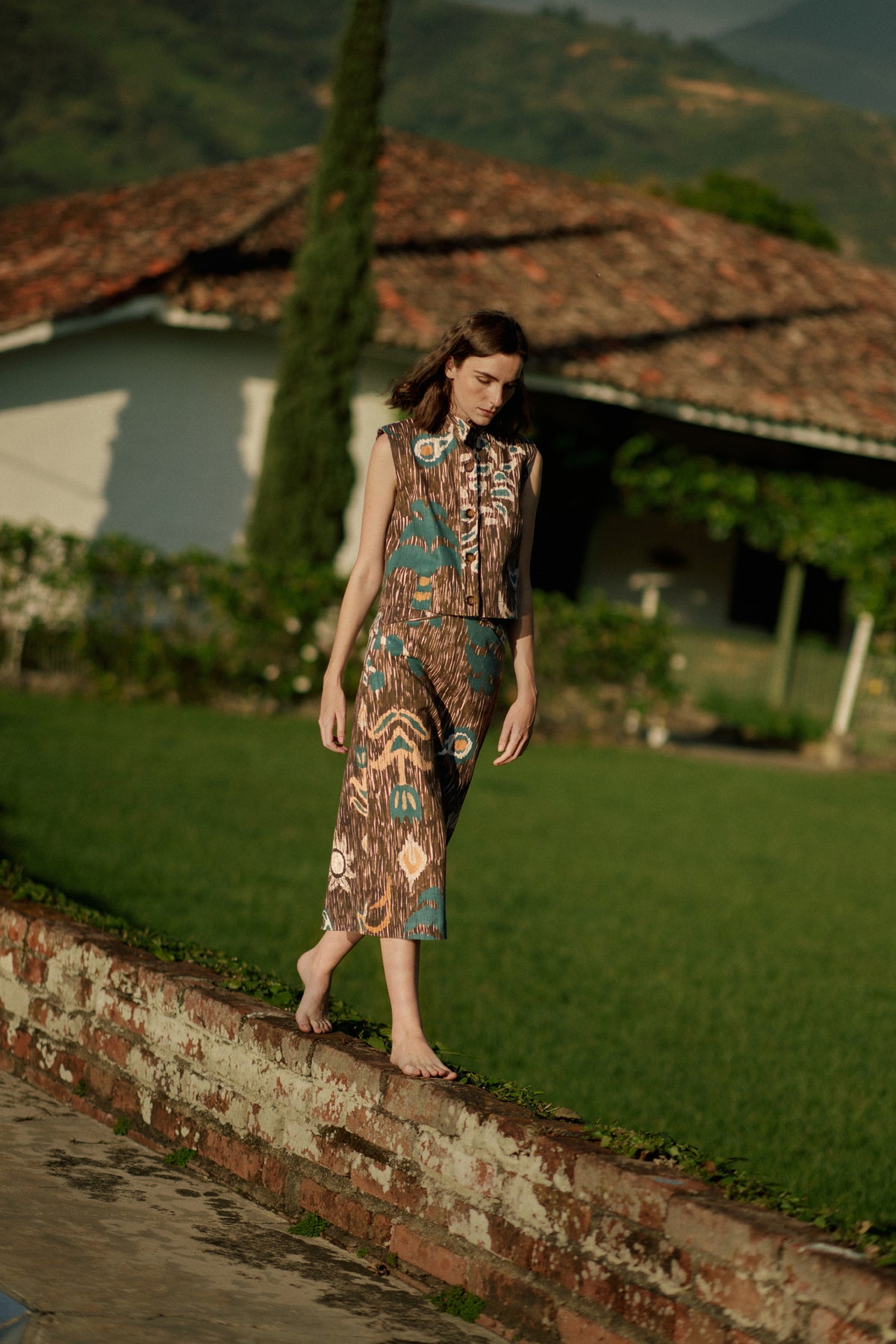 Chaleco Cumbre Jungle Brown Print
