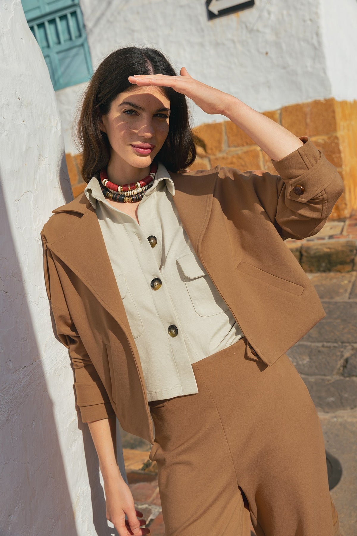 Chaqueta Efecto Camel