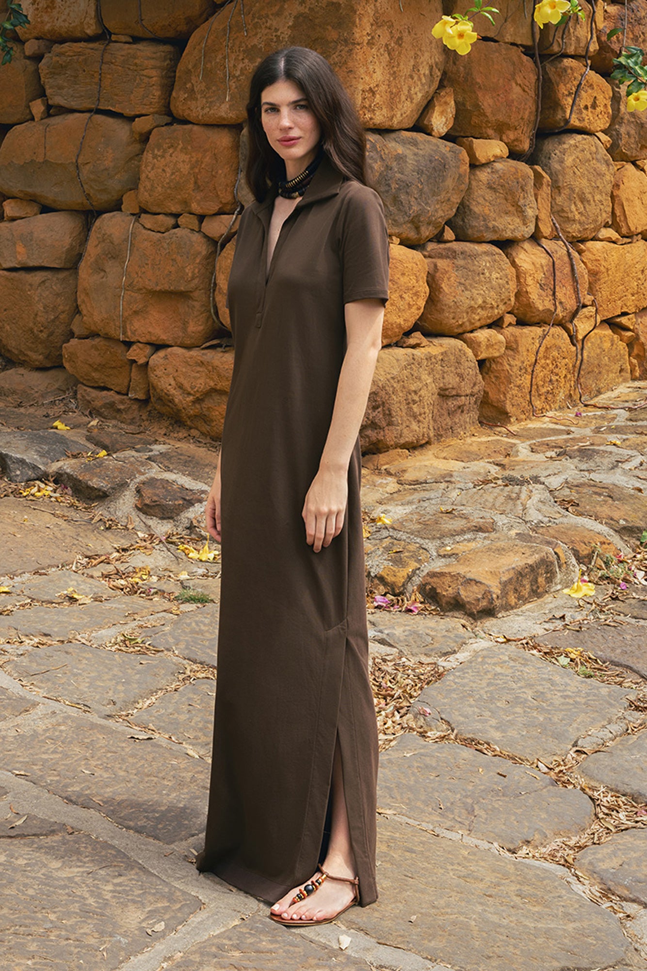 Vestido Lume Earthy Brown