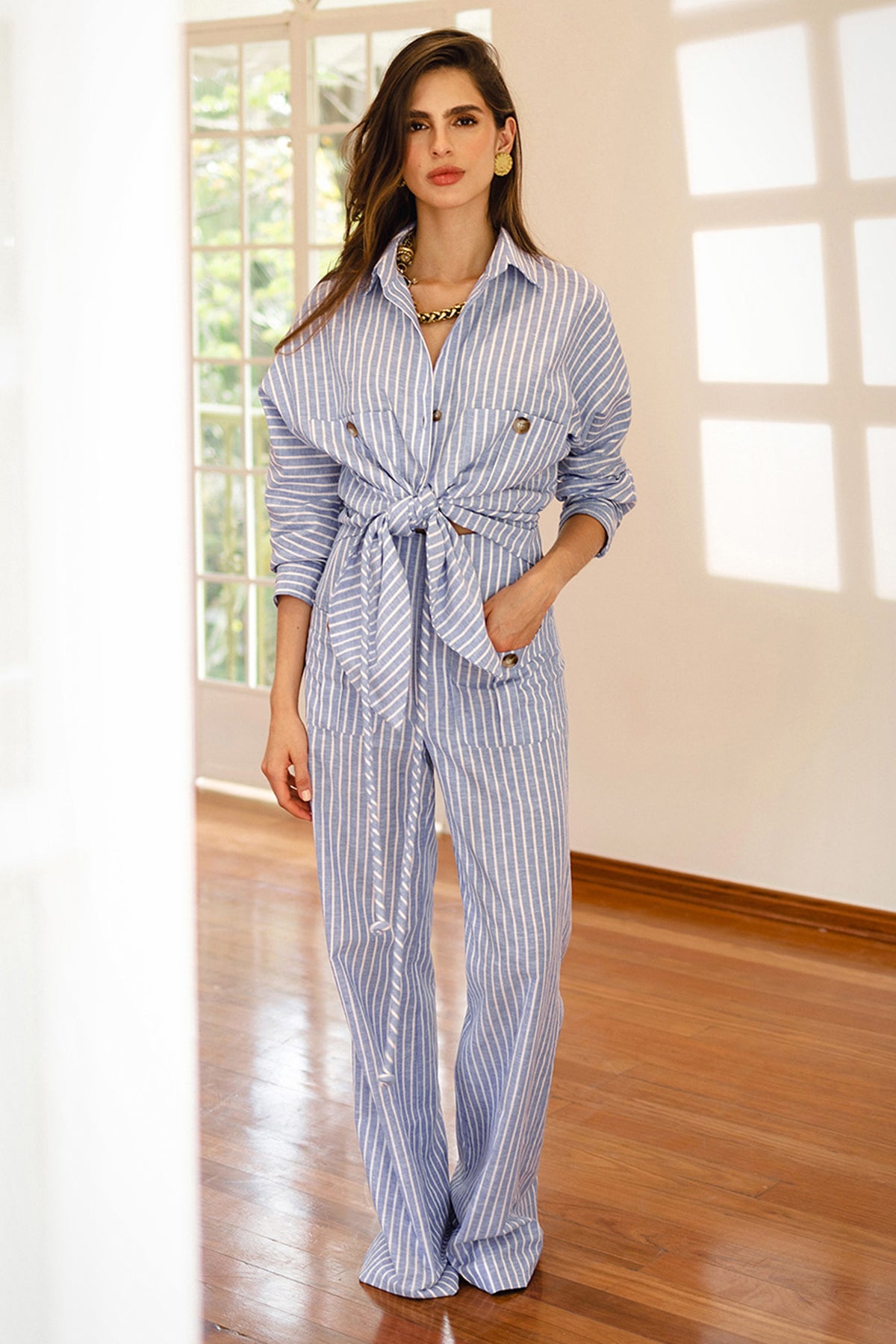 Pantalón Jaipur Rayas Azules