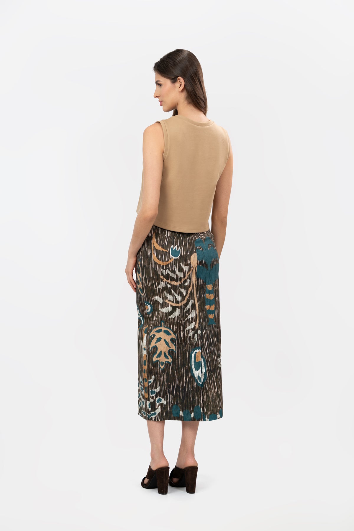 Falda Anidar Jungle Brown Print