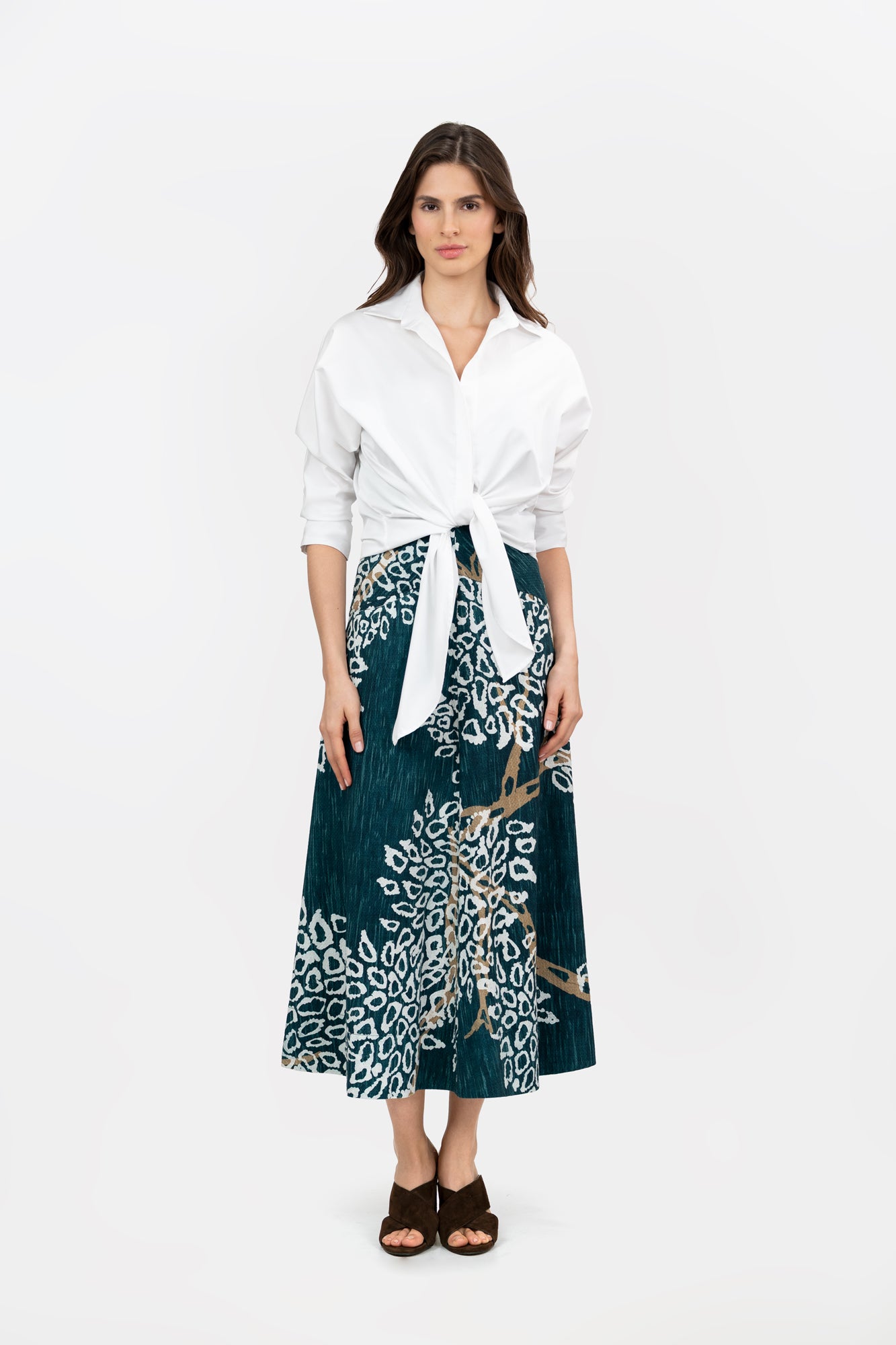 Falda Anidar Jungle Brown Print