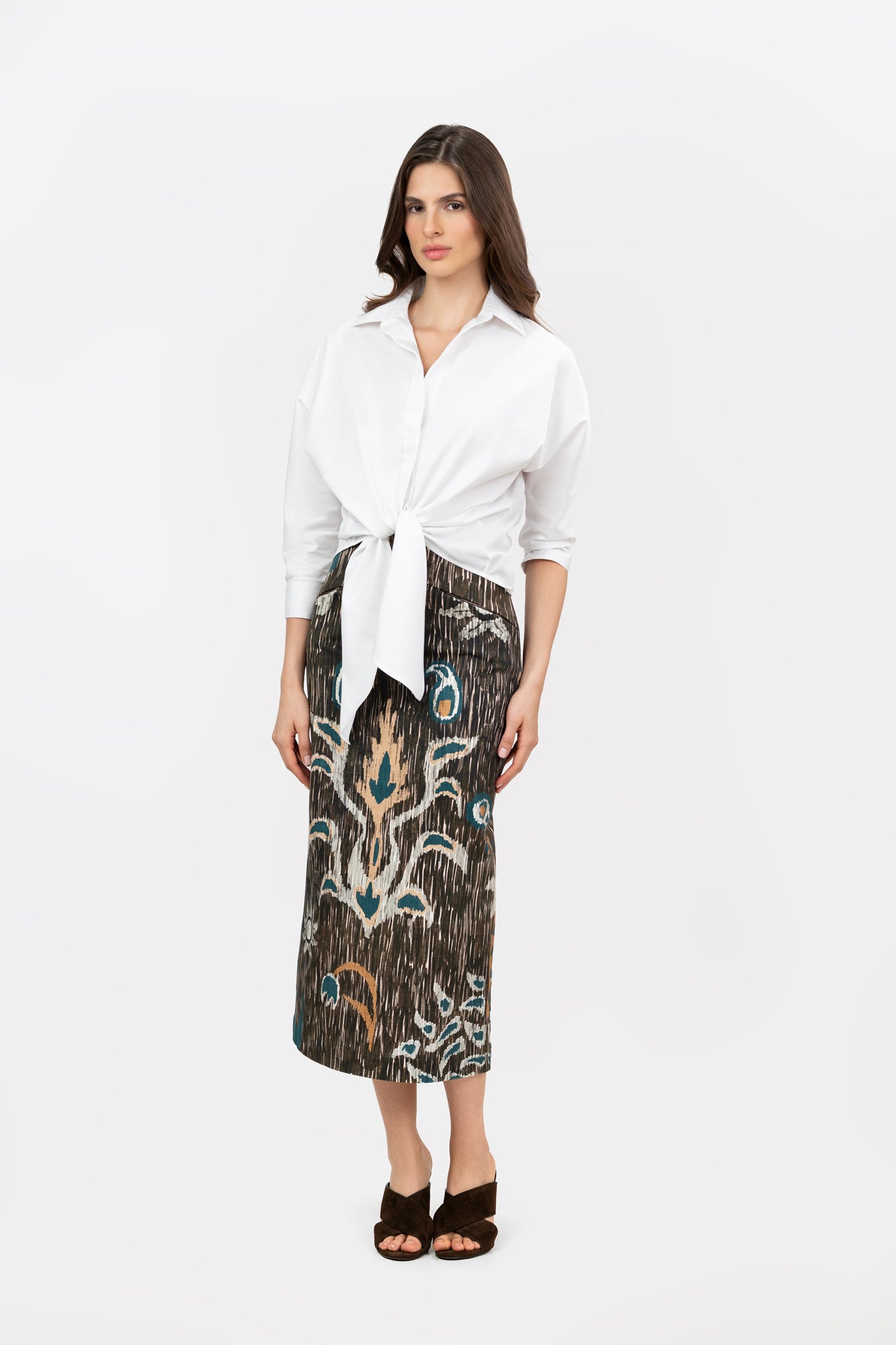 Falda Anidar Jungle Brown Print