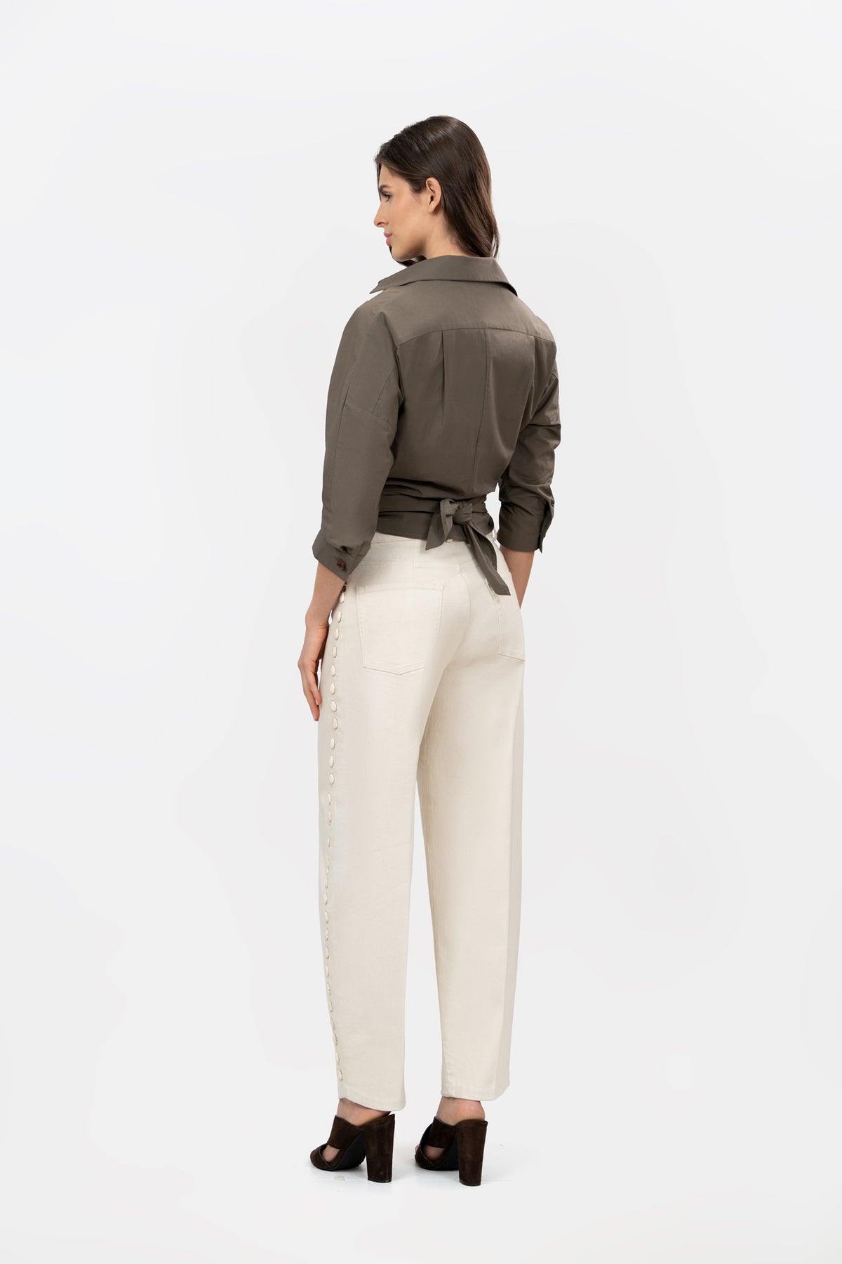 Camisa Veta Taupe