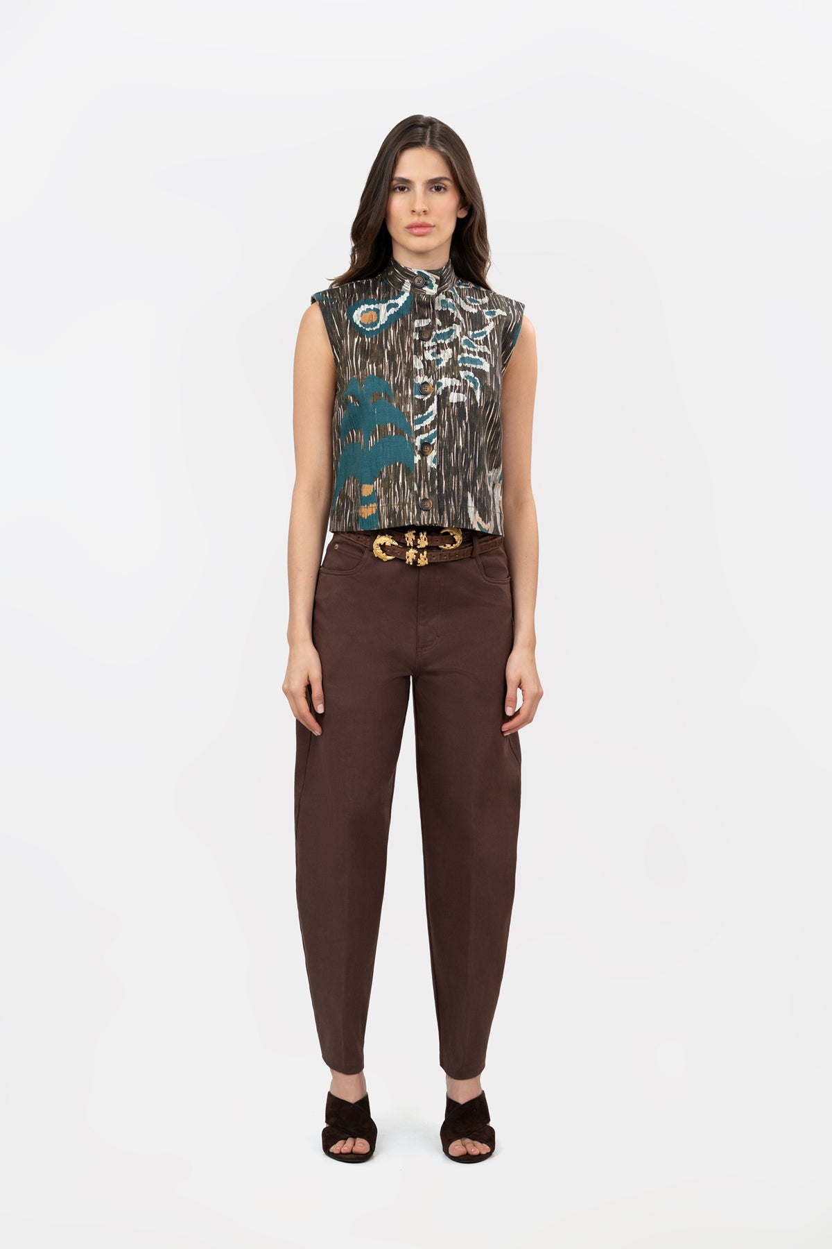 Chaleco Cumbre Jungle Brown Print