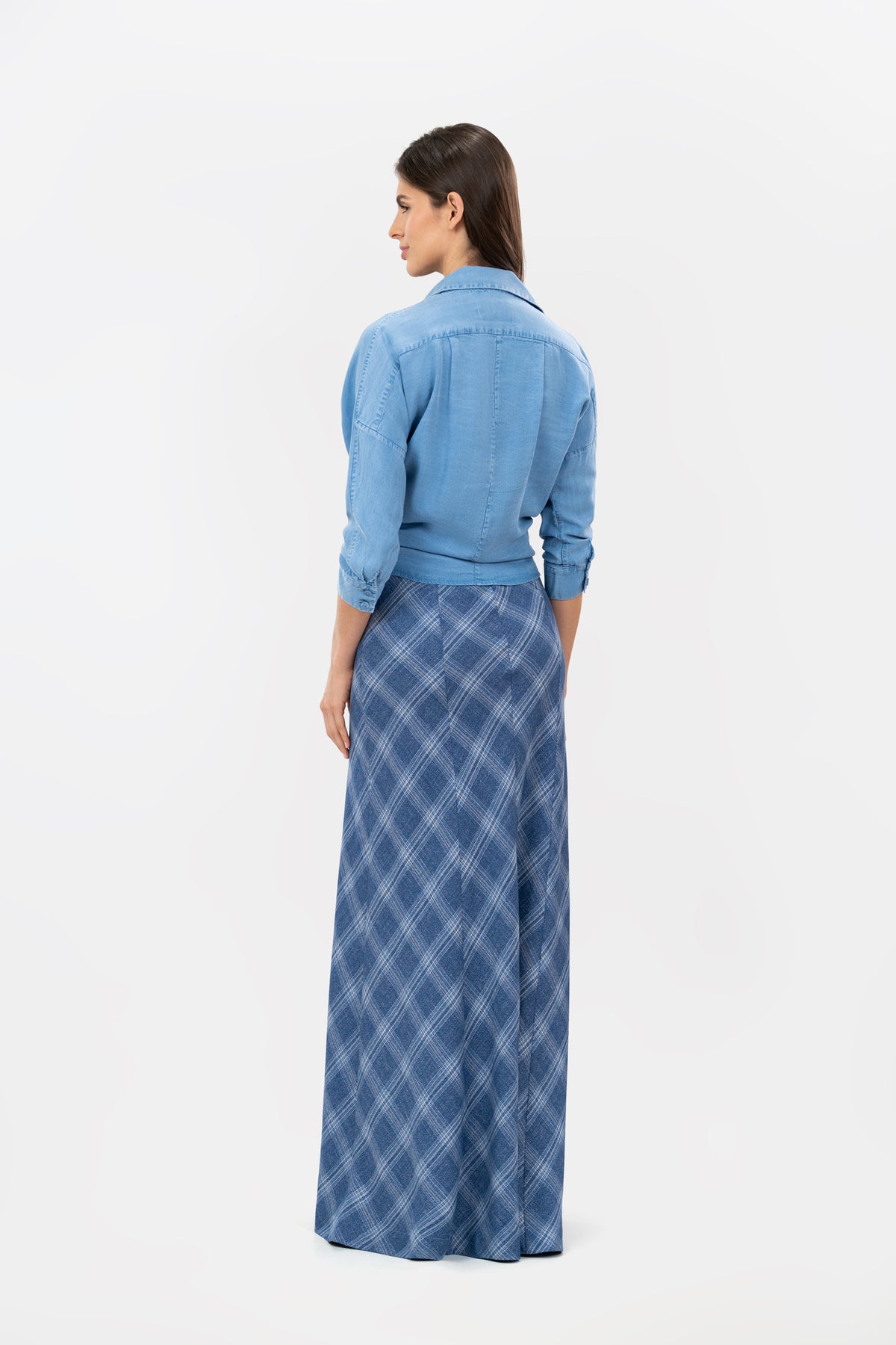 Camisa Halen Tencel Azul
