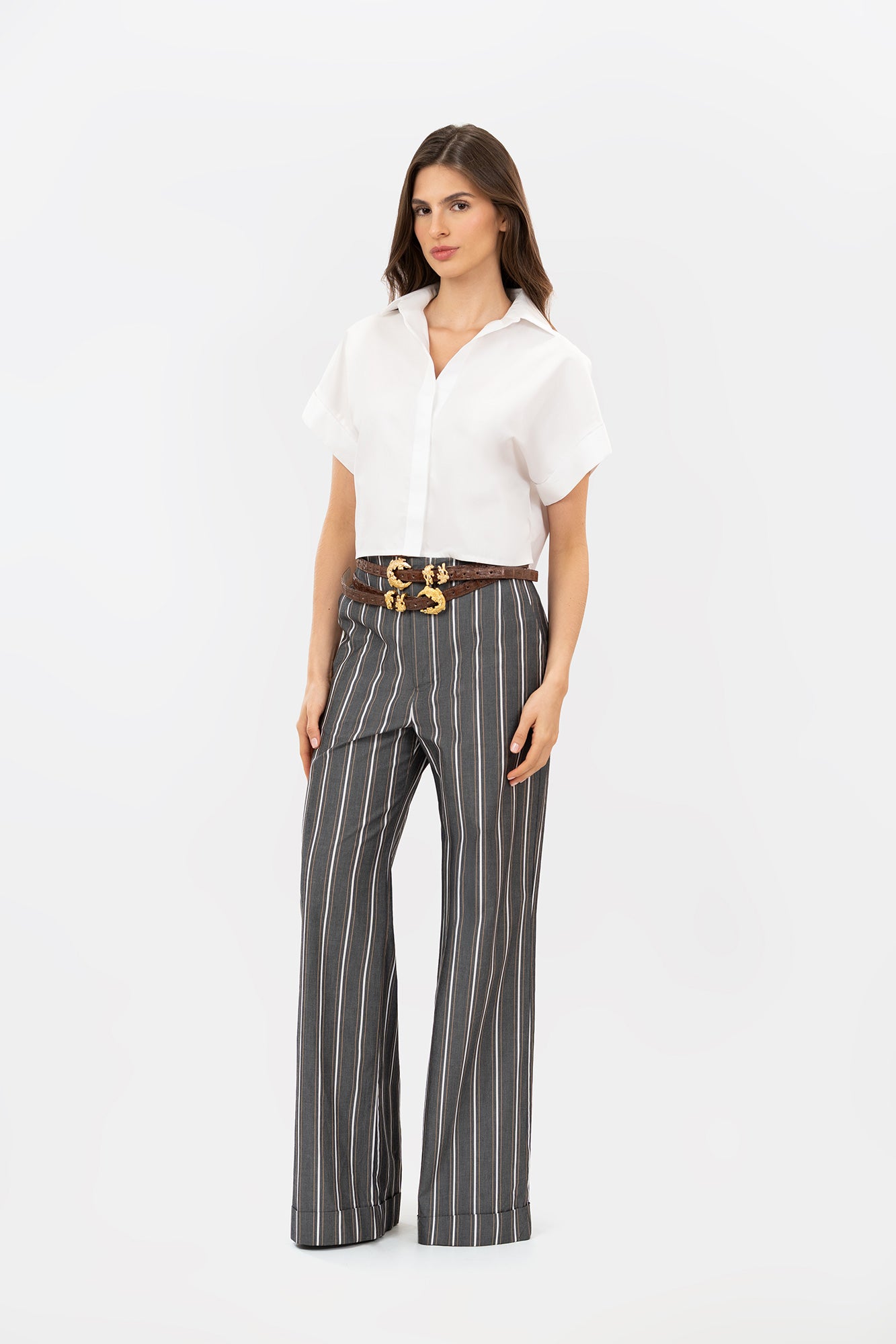 Pantalón Leza Rayas Gris