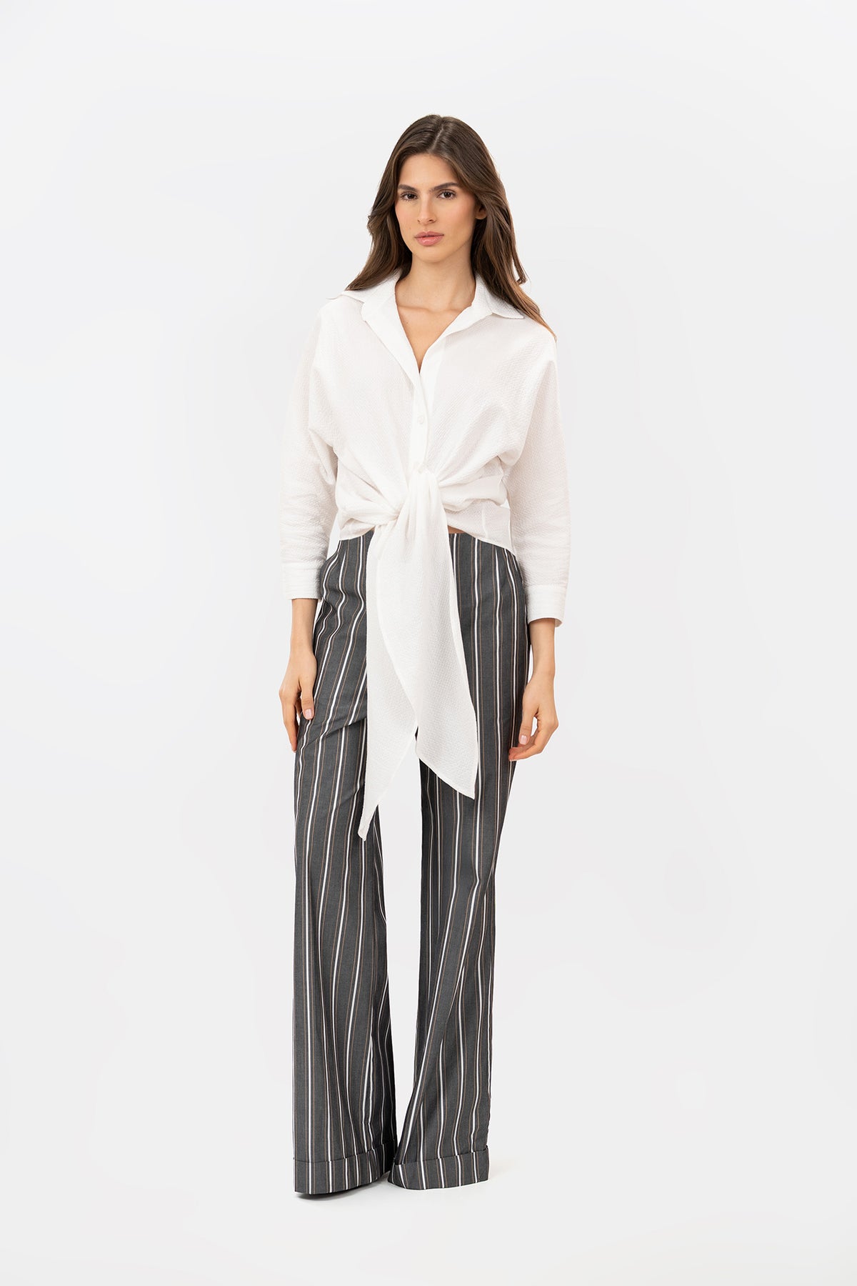 Pantalón Leza Rayas Gris