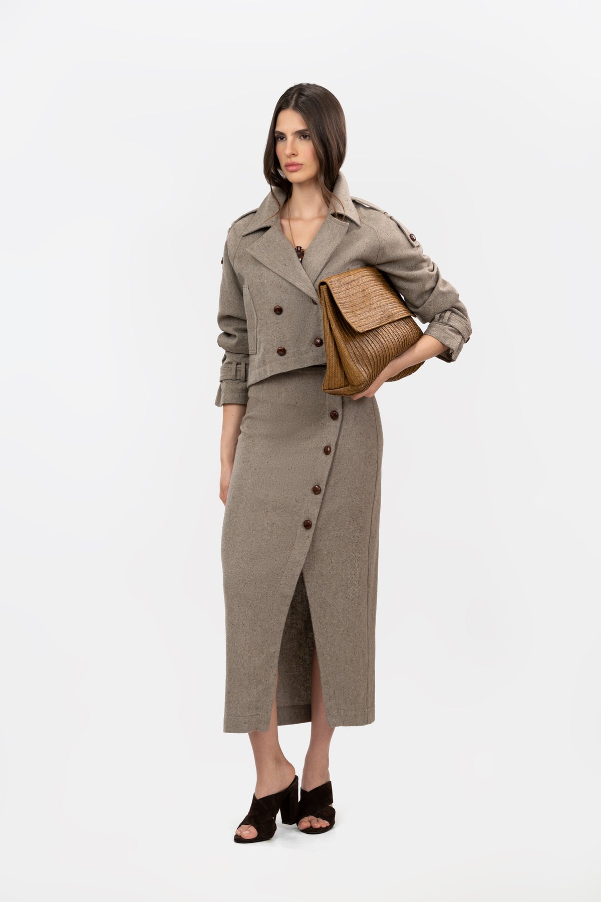 Chaqueta Contorno Café