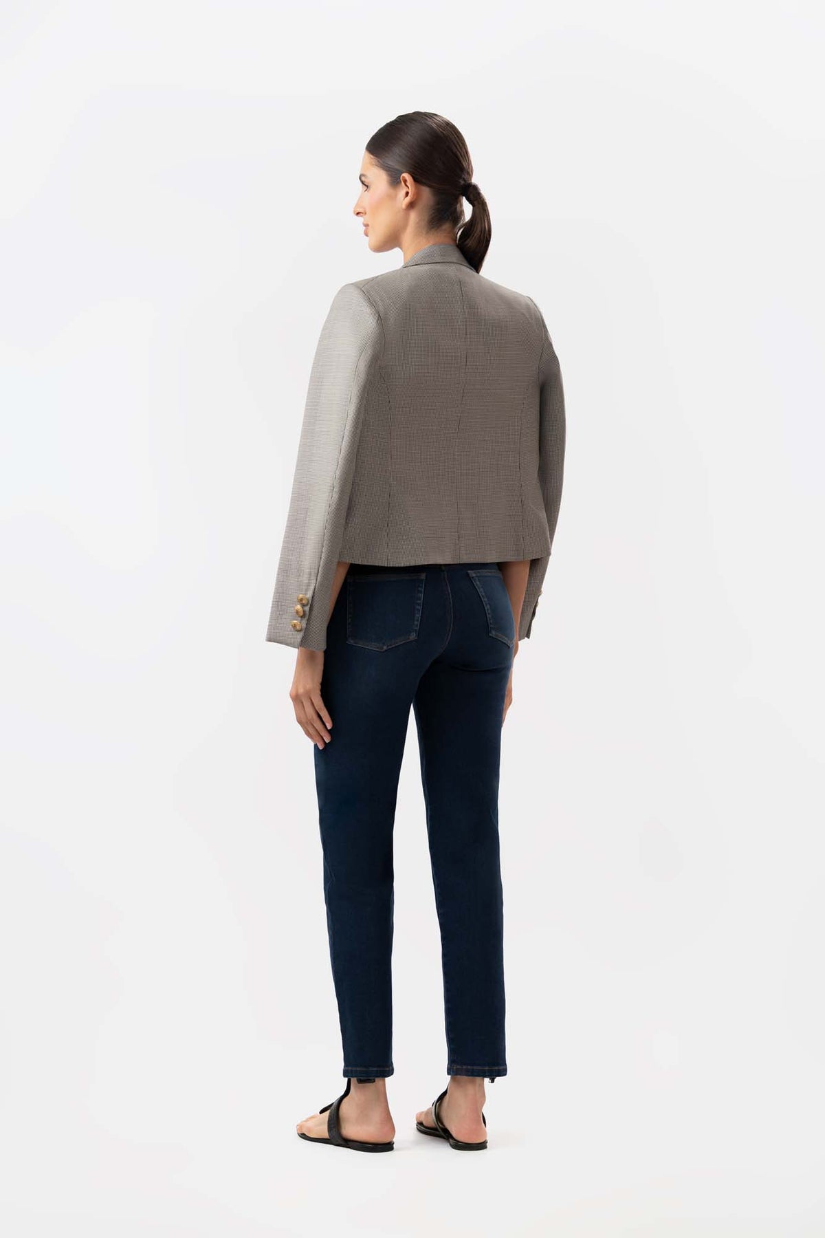 Jean Cecil Leg Crop Azul Oscuro