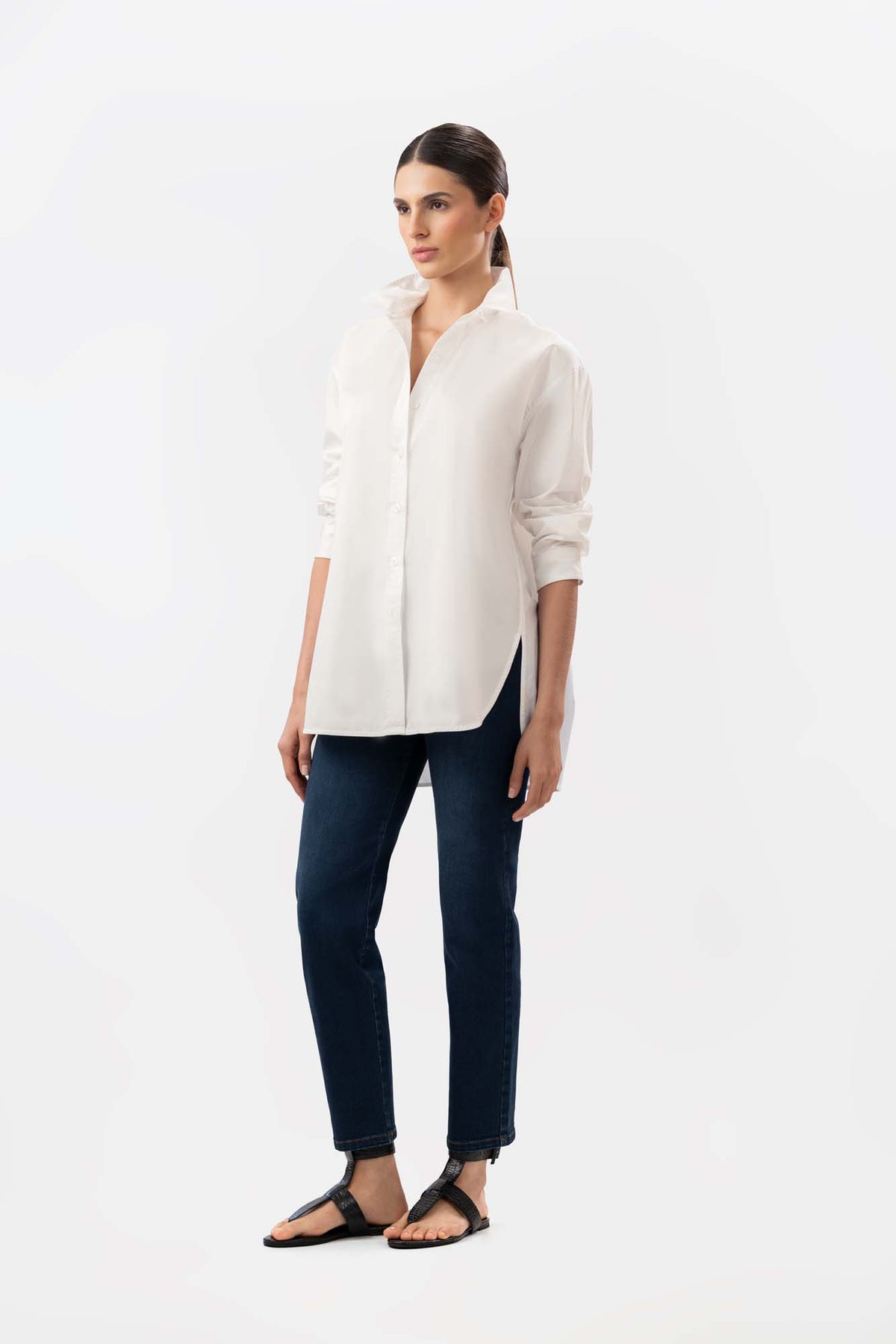 Jean Cecil Leg Crop Azul Oscuro