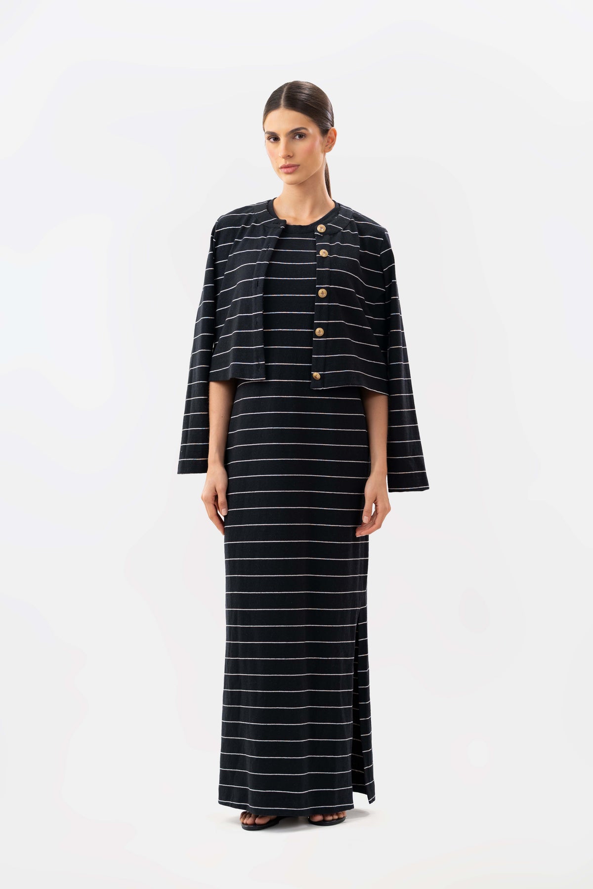 Vestido Simone Negro Ivory