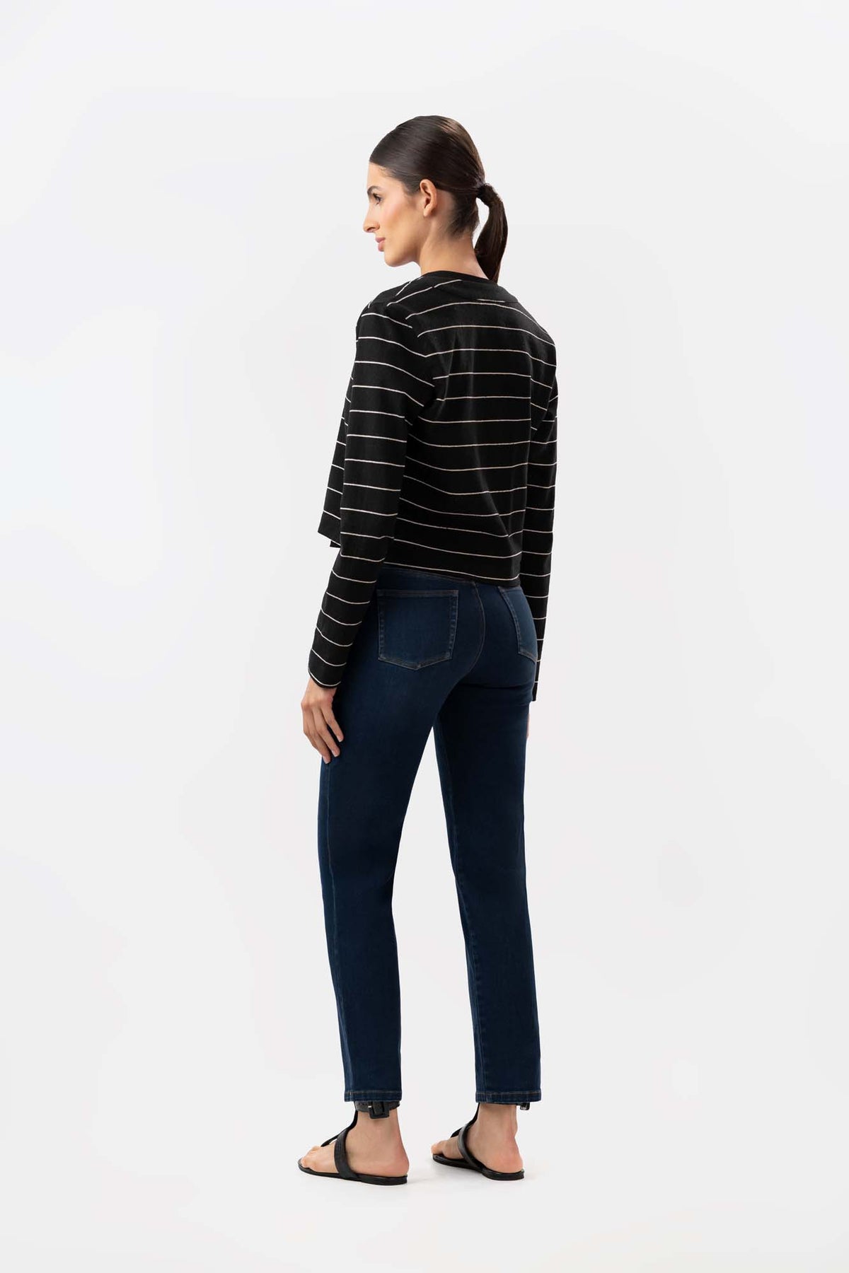 Jean Cecil Leg Crop Azul Oscuro