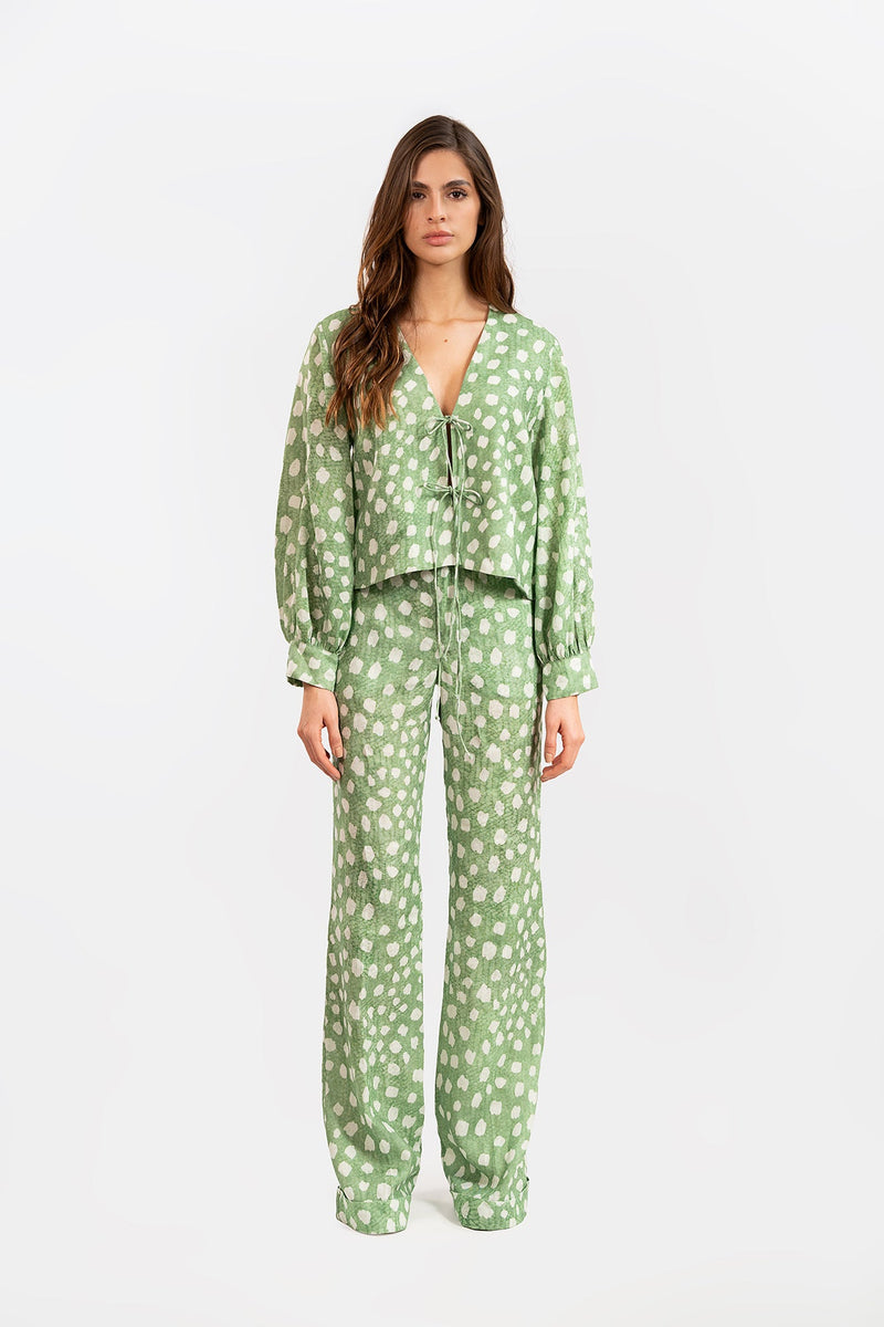 Pantalón Olivo Wild Dots