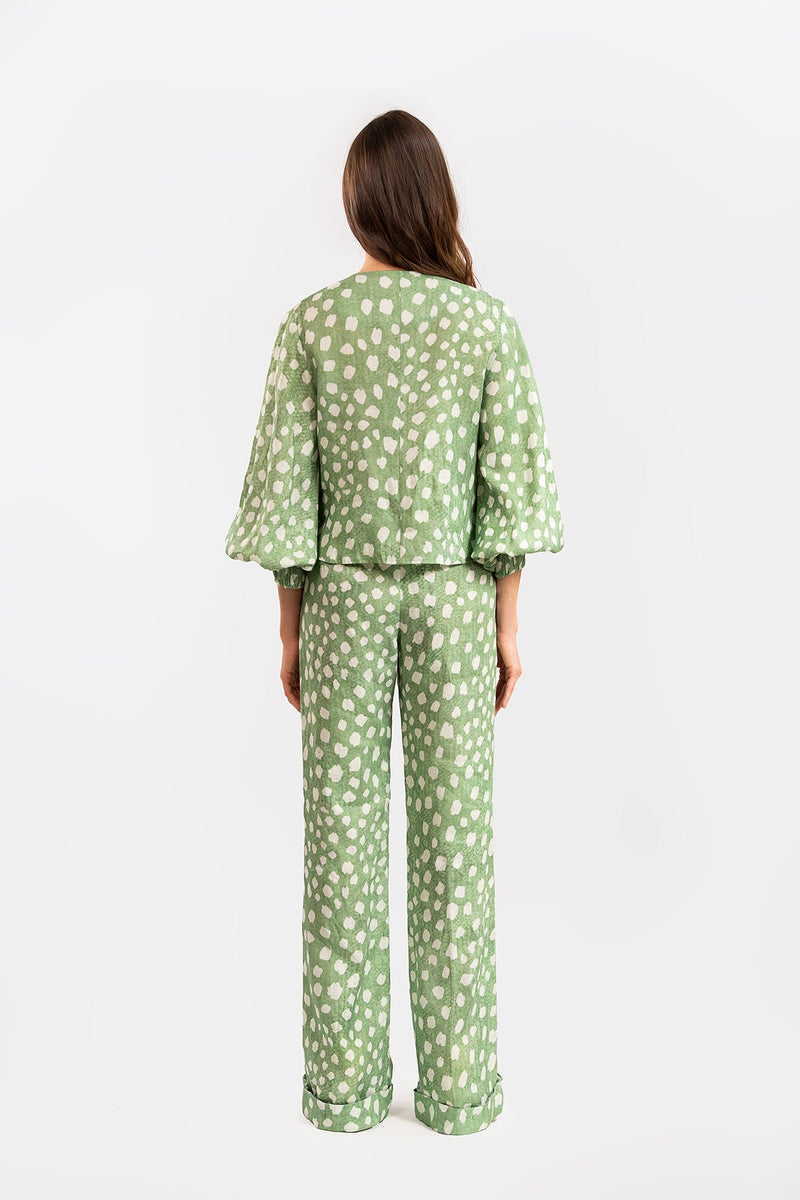 Pantalón Olivo Wild Dots