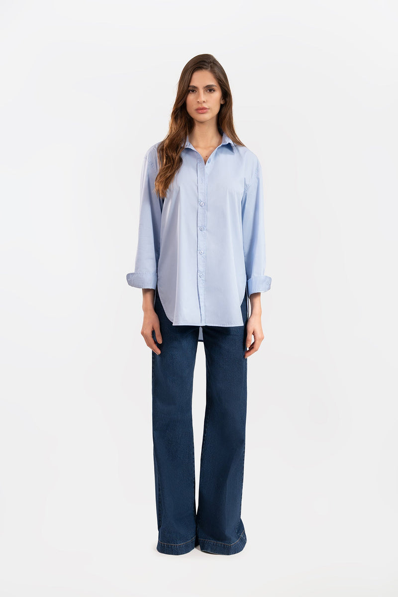 Camisa Celeste Azul Claro