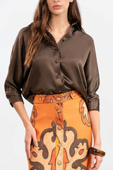 Camisa Nácar Chocolate