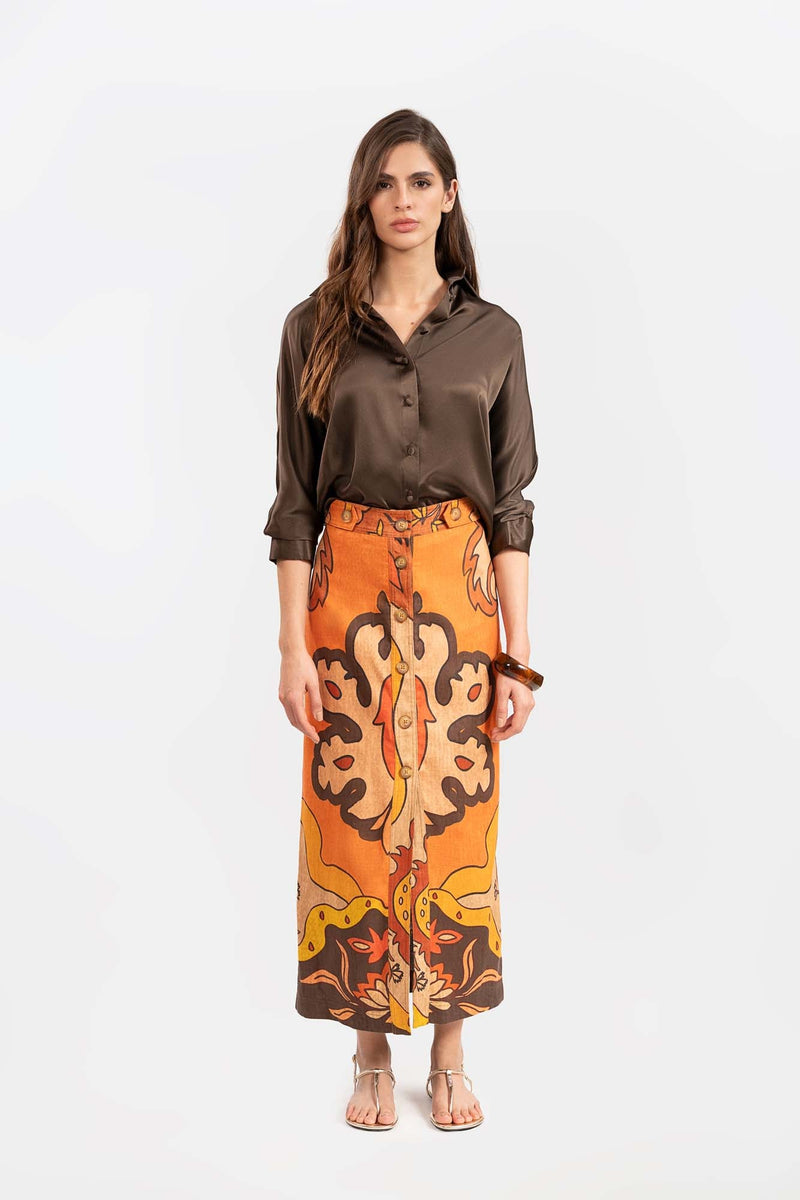 Camisa Nácar Chocolate