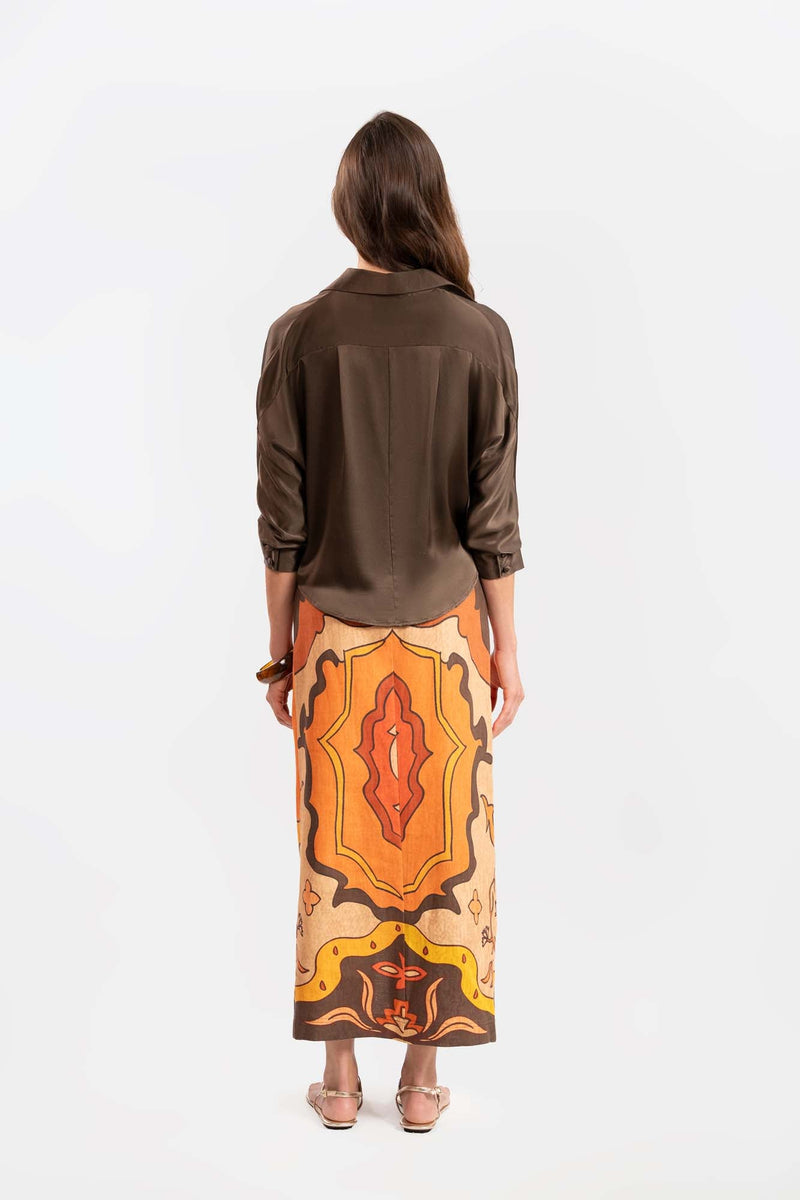 Camisa Nácar Chocolate