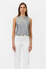Top Indra Plateado