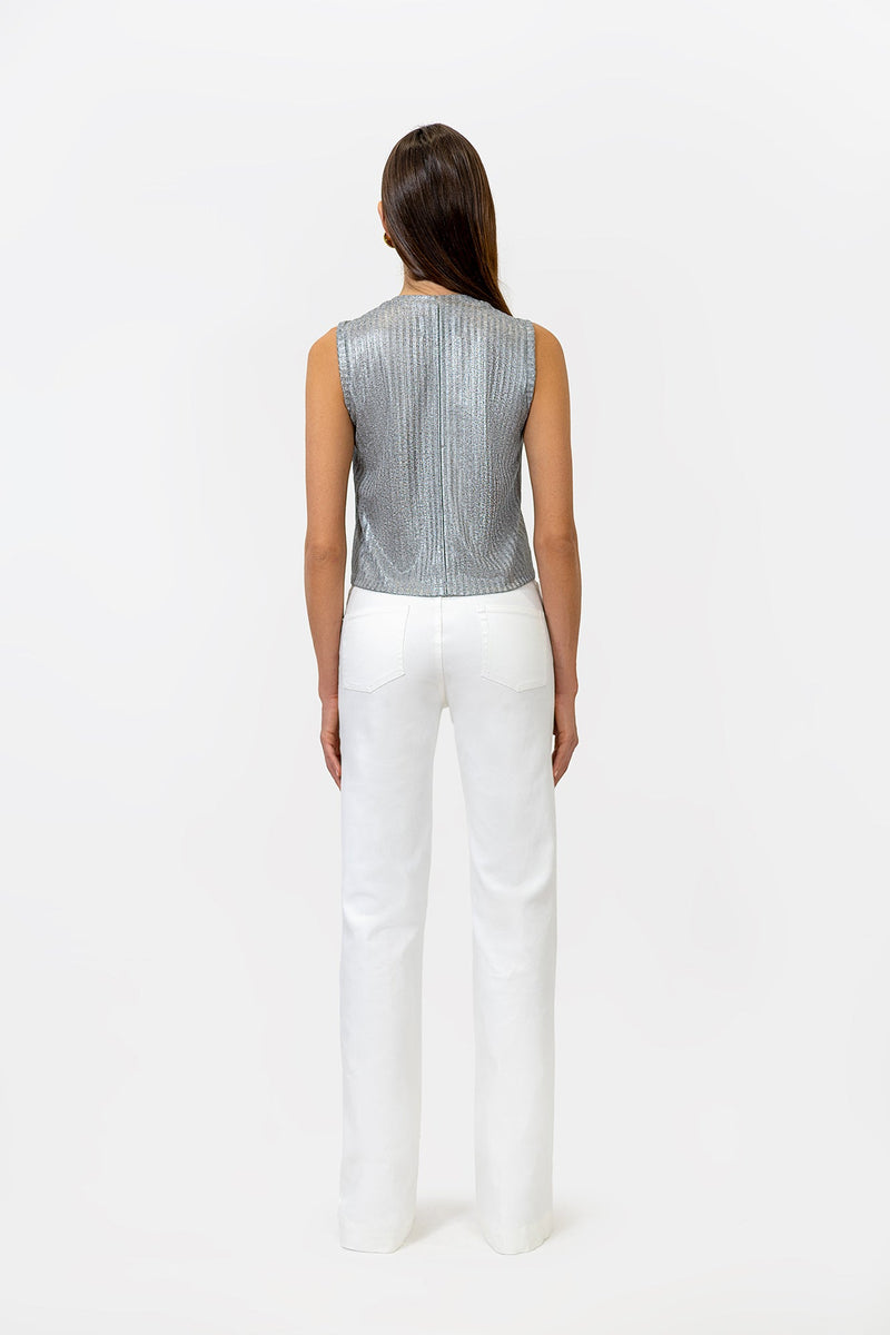 Top Indra Plateado
