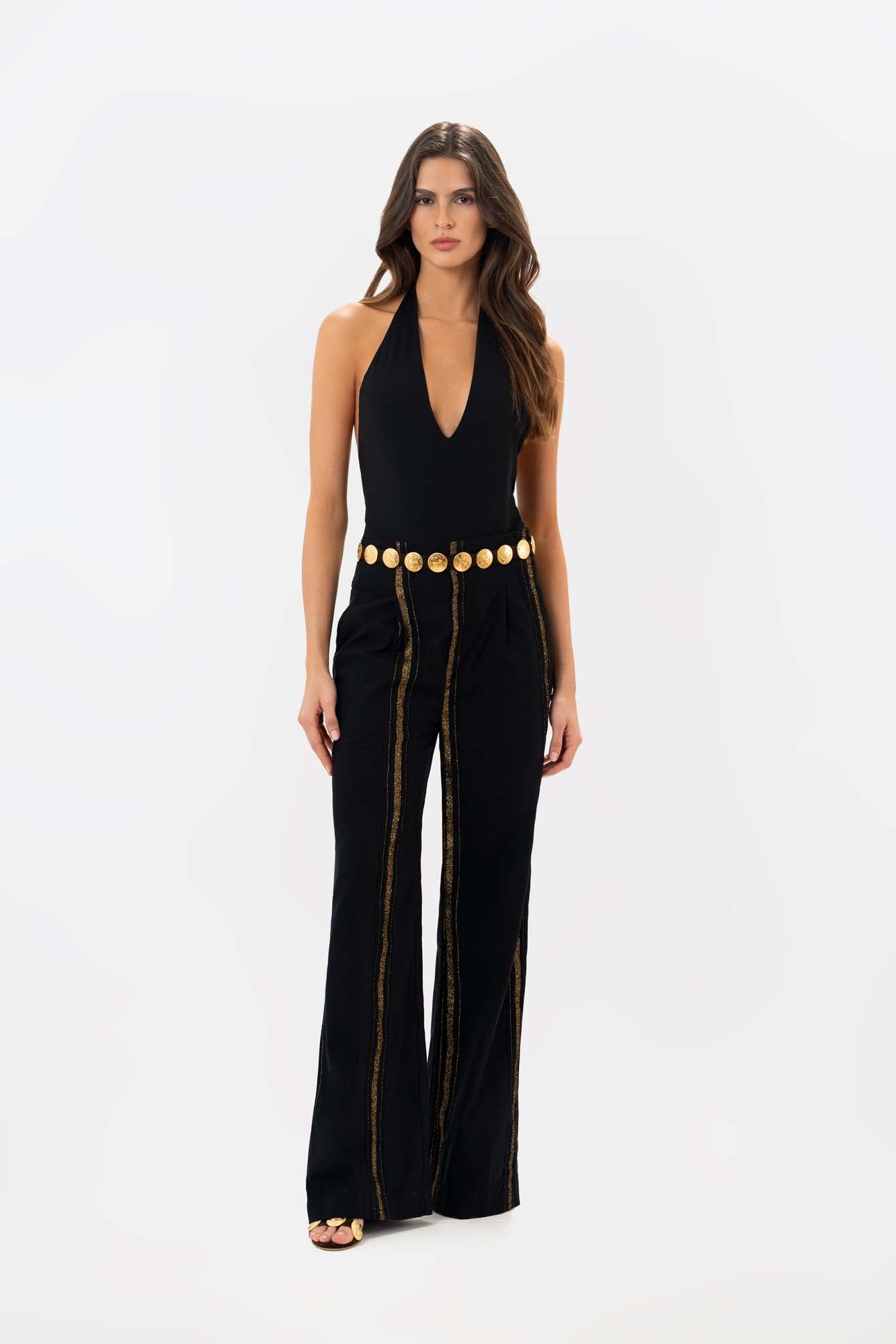 Pantalón Litoral Negro Dorado