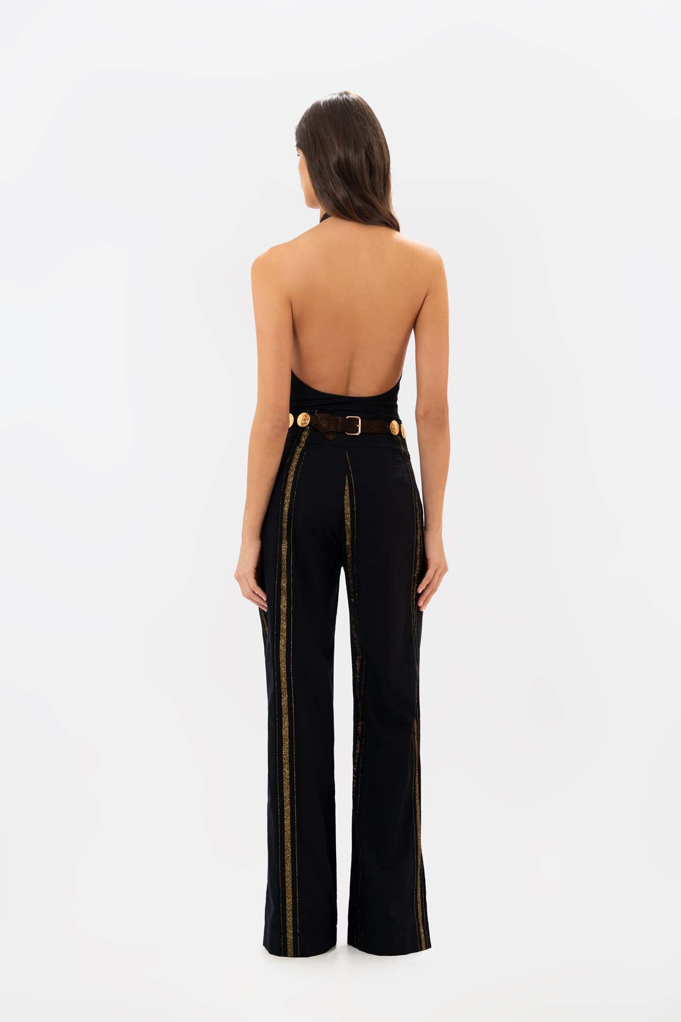 Pantalón Litoral Negro Dorado