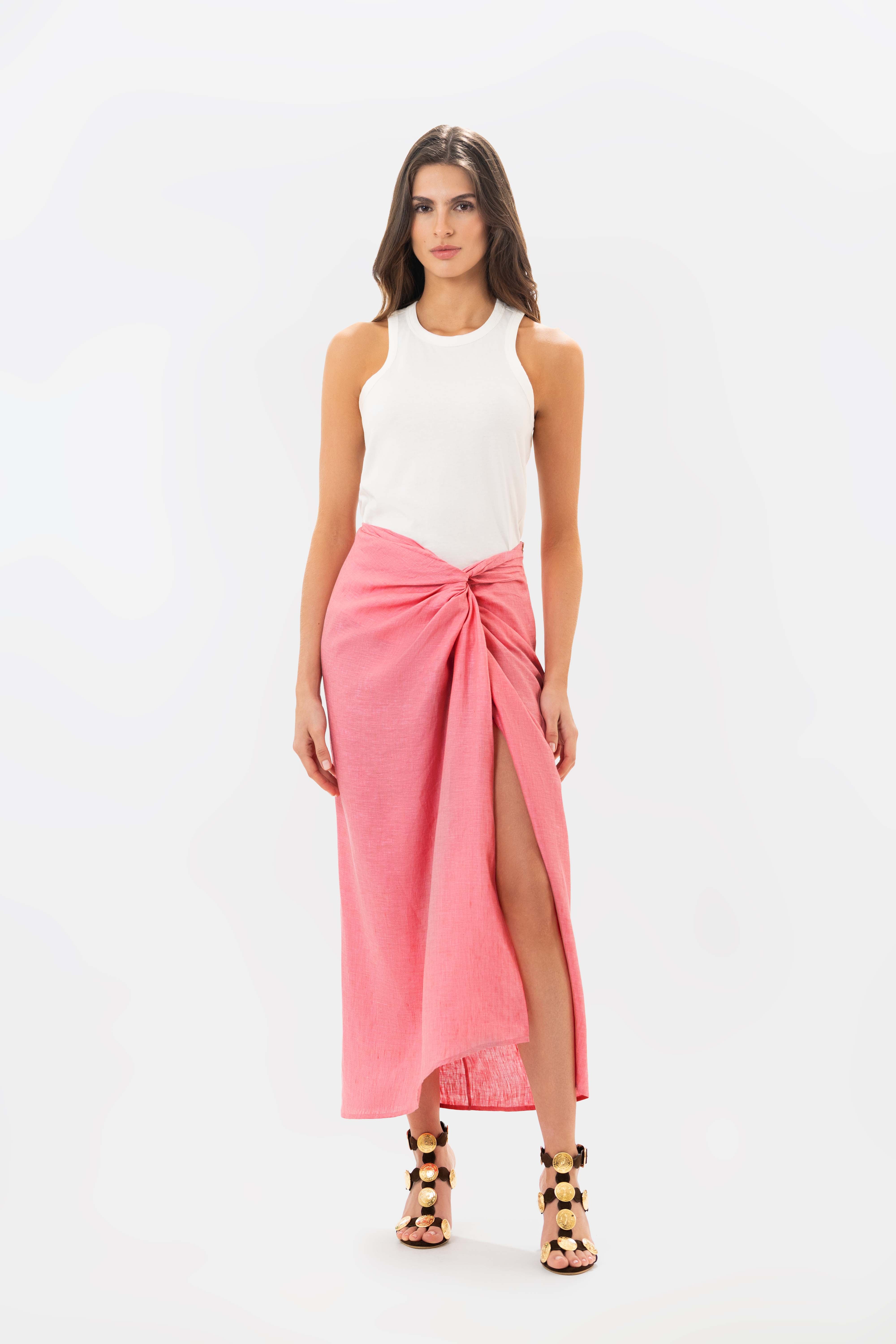 Falda Elara Lava Red