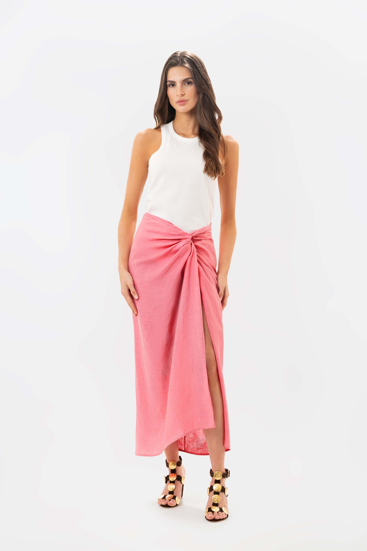 Falda Elara Lava Red