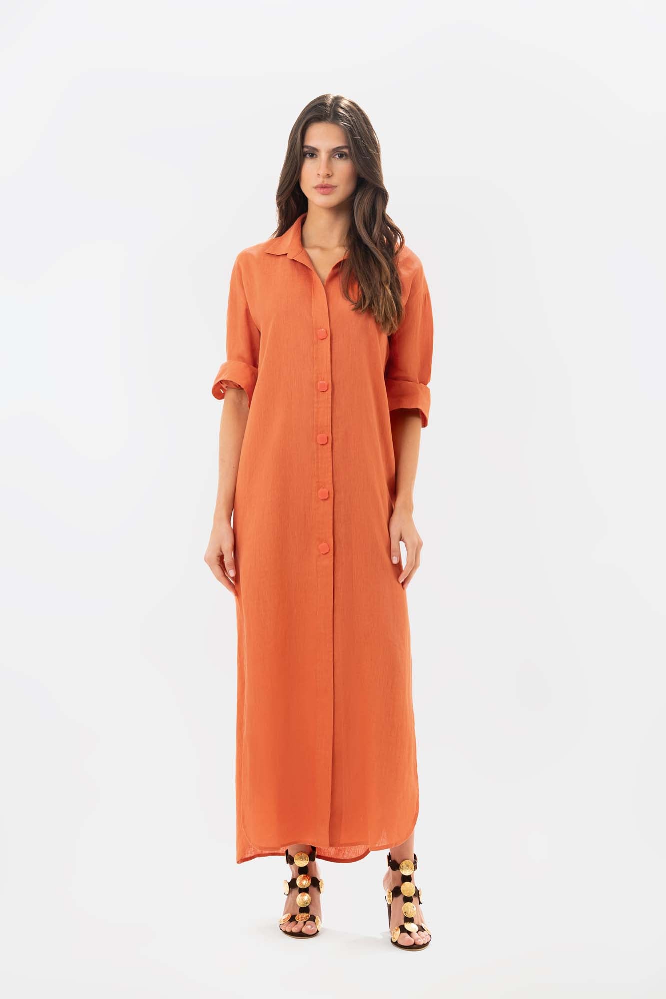 Vestido Deriva Solar Orange